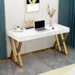Meja Kantor Stainless Modern White 39