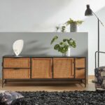 Meja TV Rotan Natural Minimalis