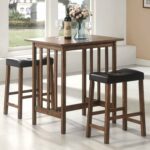 Set Meja Bar Jati Klasik Mid Century