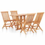 Set Meja Makan Kayu Kursi Lipat Tequesta Outdoor