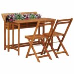 Set Meja Makan Kayu Outdoor Middle Minimalis