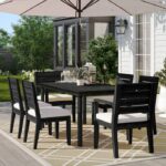 Set Meja Makan Modern Denholme Outdoor