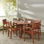 Set Meja Makan Outdoor Amabel Kayu Jati