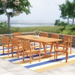 Set Meja Makan Outdoor Longwood Jati