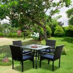 Set Meja Makan Outdoor Rotan Anjrue