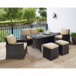 Set Meja Makan Outdoor Rotan Zeringue