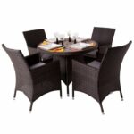Set Meja Makan Rotan Kristina Modern Outdoor