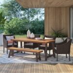 Set Meja Makan Rotan Modern Dunton