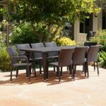 Set Meja Makan Rotan Outdoor Kaila