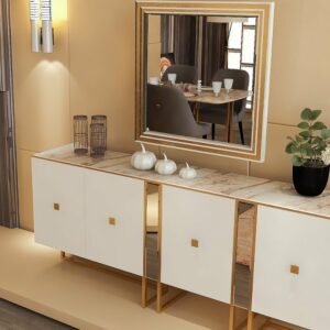 Bufet Stainless Lena With Marmer