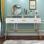 Meja Rias Modern Putih Baroque
