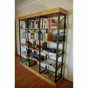 Rak Buku Besi Minimalis Terbaru Cross