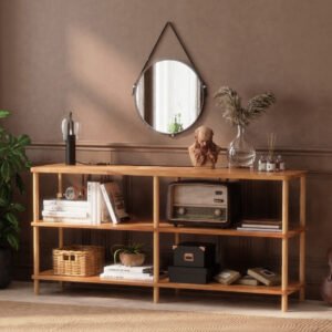 Rak Buku Kayu Jati Klasik Demontha