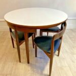 Set Meja Makan Jati Bundar Danish