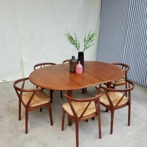 Set Meja Makan Jati Minimalis Scap