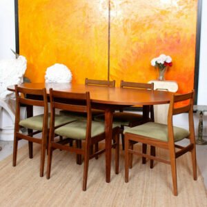 Set Meja Makan Kayu Jati Klasik Douten