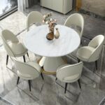 Set Meja Makan Modern Marmer Minimalis