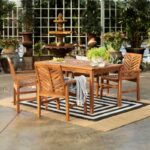 Meja Makan Minimalis Outdoor Jati 4 Kursi Harbison
