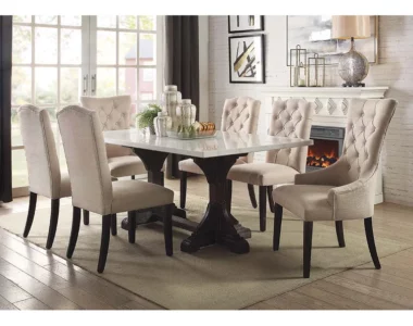 Meja Makan Marmer 6 Kursi Mewah