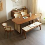 Set Meja Makan Kayu Jati Solid 4 Kursi