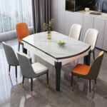 Meja Makan Marmer Minimalis 6 Kursi Modern