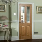 Pintu Rumah Minimalis Panel Kaca Kayu Jati