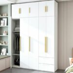Lemari HPL Minimalis Warna Putih Glossy