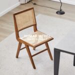 Kursi Cafe Minimalis Kayu Jati Rotan