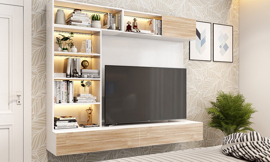 Desain Meja TV untuk Kamar Tidur