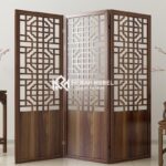 Partisi Ruangan Kayu Jati 3 Panel