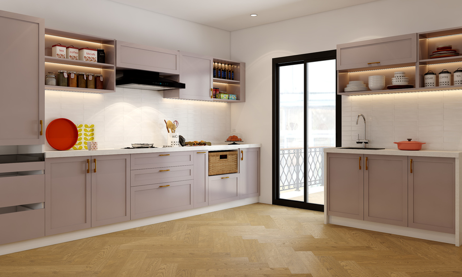 Desain Kitchen Set Dapur Dengan Tanaman Indoor