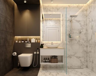 Partisi Kaca Kamar Mandi Minimalis yang Elegan