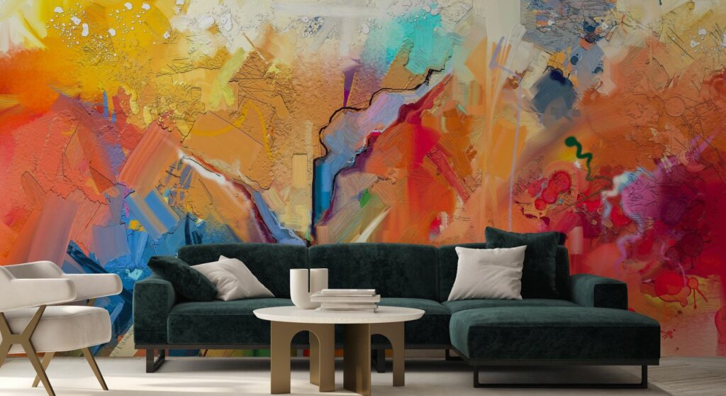 Dekorasi Dinding Kreatif Lukisan Mural Abstrak Dekorasi Dinding Kreatif Lukisan Mural Abstrak