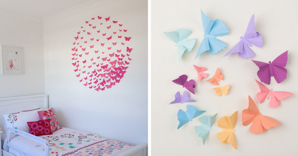 Dekorasi Dinding Kreatif Wall Art dari Kertas