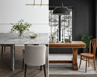 Meja Makan Marmer vs Kayu