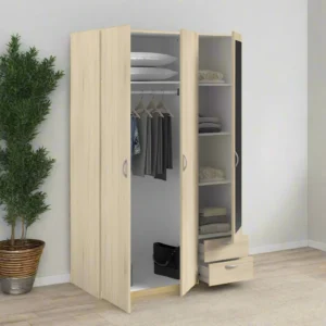 Lemari Pakaian Sudut Minimalis Modern 3 Pintu – Desain Elegan dan Fungsional