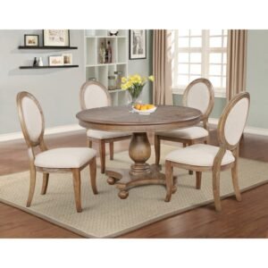 Set Meja Makan Kayu Jati Rustic 4 Kursi – Mewah dan Elegan