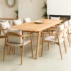 Set Meja Makan Minimalis Kayu Solid 8 Kursi – Desain Skandinavia Elegan dan Hangat