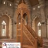 Mimbar Masjid Full Ukiran Kayu Jati Elegan – Desain Klasik Megah