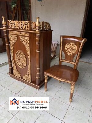 Mimbar Masjid Minimalis Ukiran Jepara