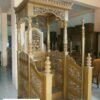 Mimbar Motif Demak Kayu Jati