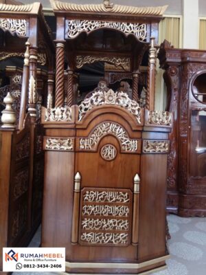 Mimbar Masjid Ukir Jati Jepara