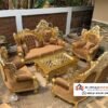 Sofa Ruang Tamu Mewah Gold Ukir Jepara