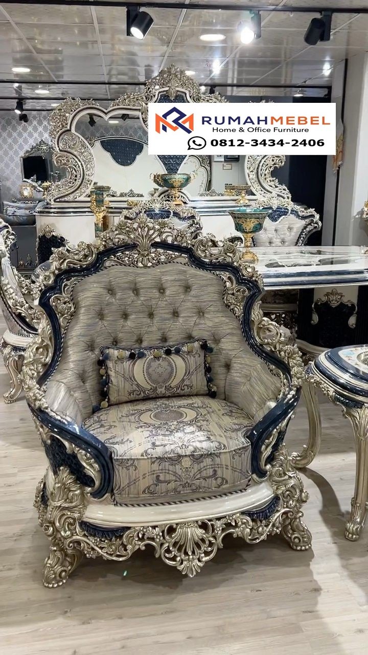 Single Sofa Sultan Ukiran Ornamen Khas Jepara