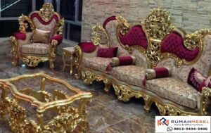 Sofa Tamu Mewah Model Klasik Ukir Jepara