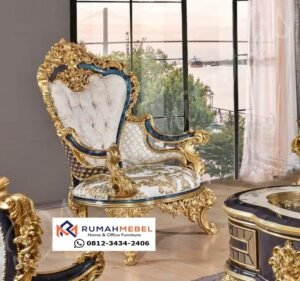 Single Sofa Fabric Kayu Jati Premium