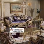 Sofa Kayu Jati Klasik Mewah Gold