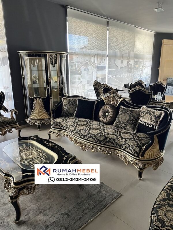 Sofa Tamu Cabriole Ukir Jepara Mewah