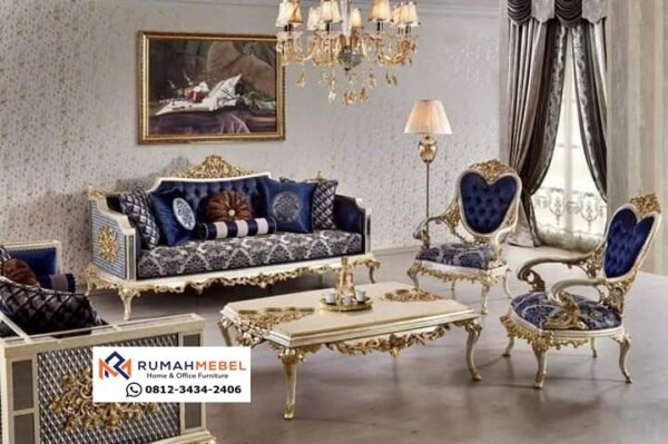 Sofa Tamu Mewah Ukir Klasik Jepara Liberty