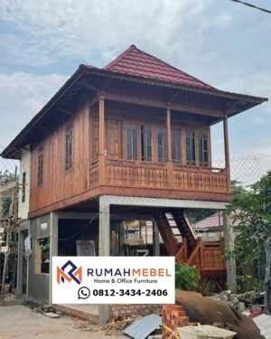 Rumah Panggung Unik Modern Dua Kamar